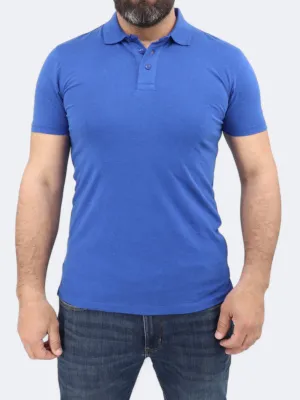 Smart Design Durable Material Men's Plain Polo T-Shirt,Blue