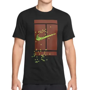 BreathableFabric Indoor Event Nike Court Mens Tennis T-Shirt - Black