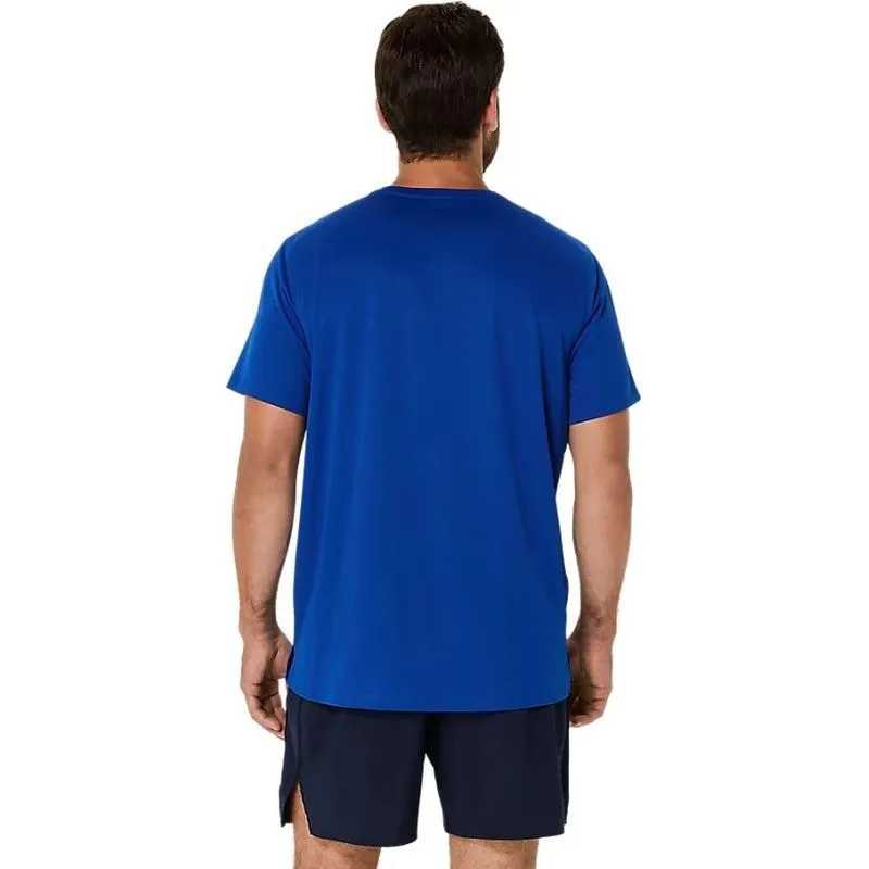 Cool Design Fashion and Comfort ASICS Mens Silver SS Running Top