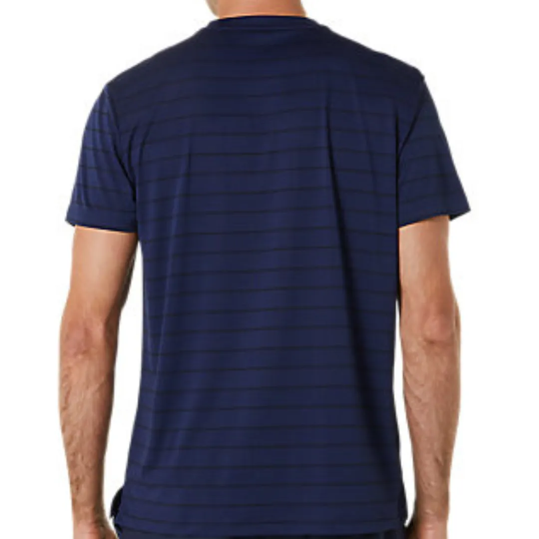 Asics Court Stripe SS Men Top - Midnight Stylish Layer Look Casual Comfort Top
