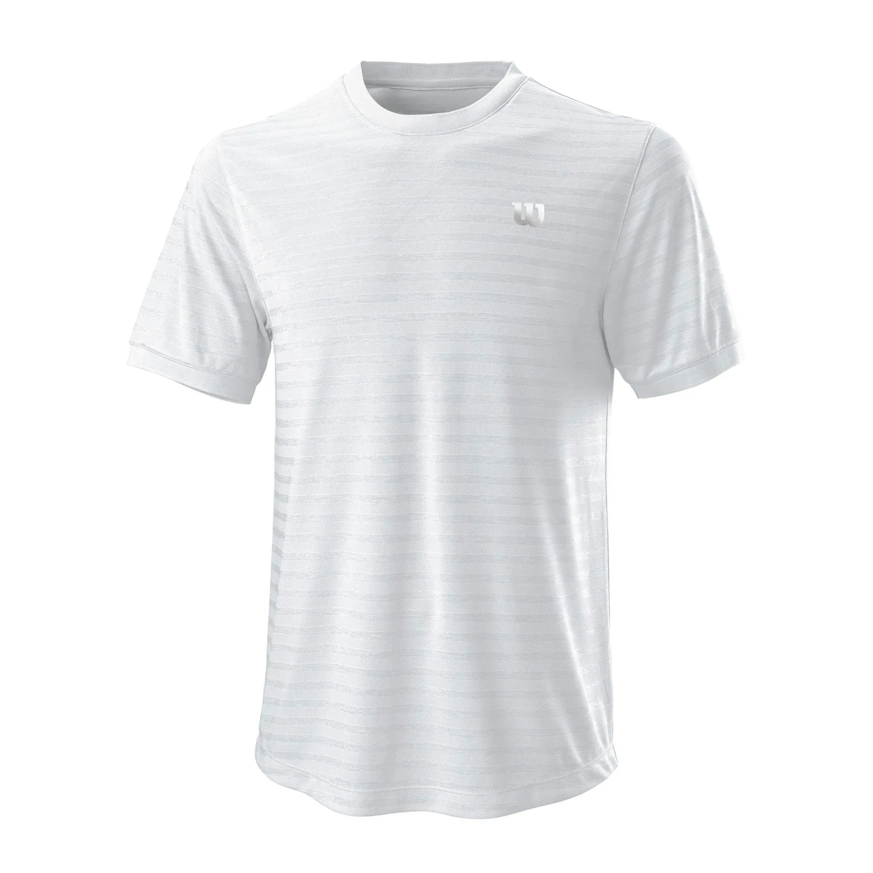 DoubleLayeredCollar Wilson Striped Crew - White