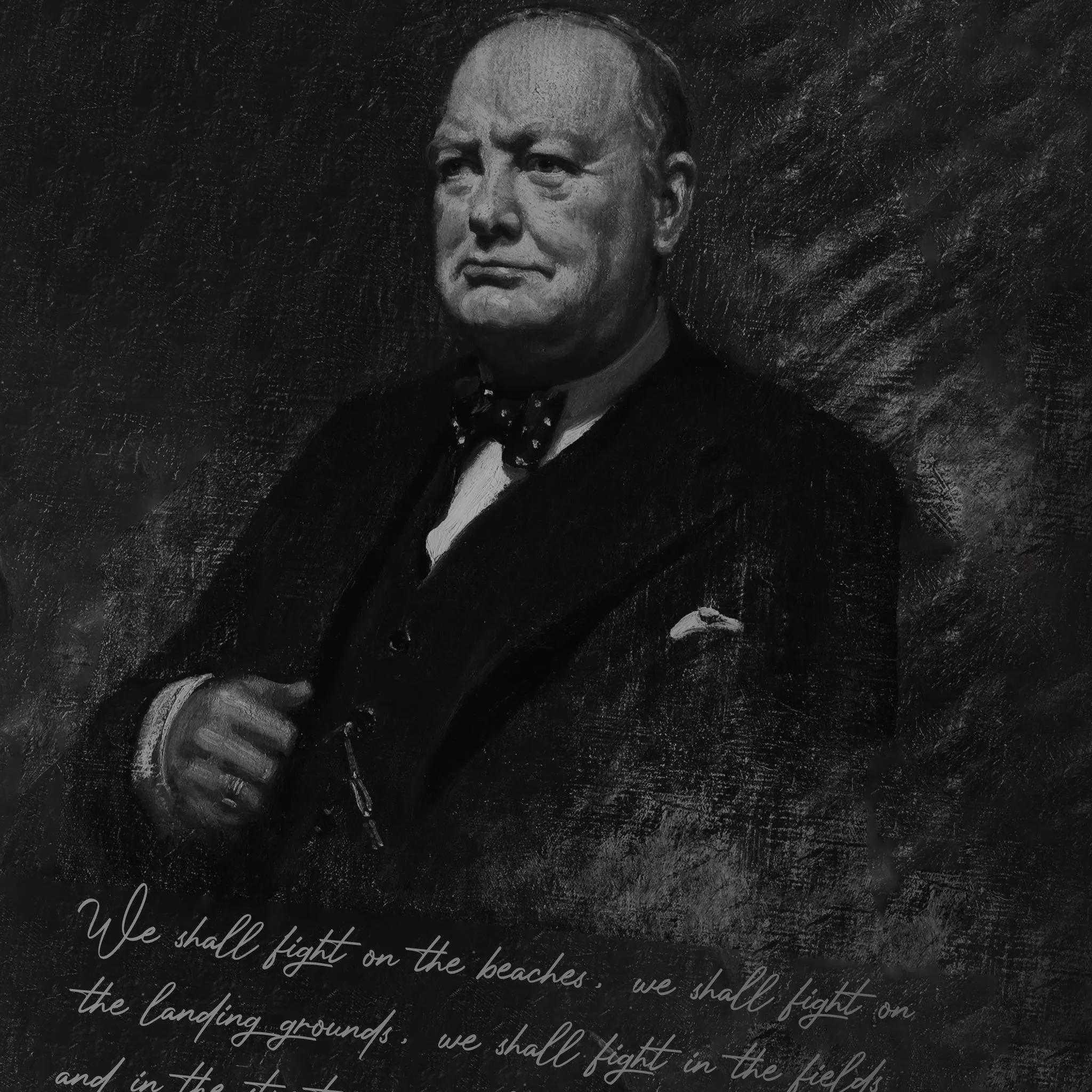 Winston Churchill "We Shall Fight on the Beaches"?- Full Zip Tech Hoodie Comfy Outfit