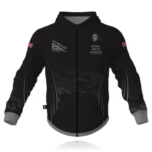product running suitability Winston Churchill "We Shall Fight on the Beaches"?- Full Zip Tech Hoodie