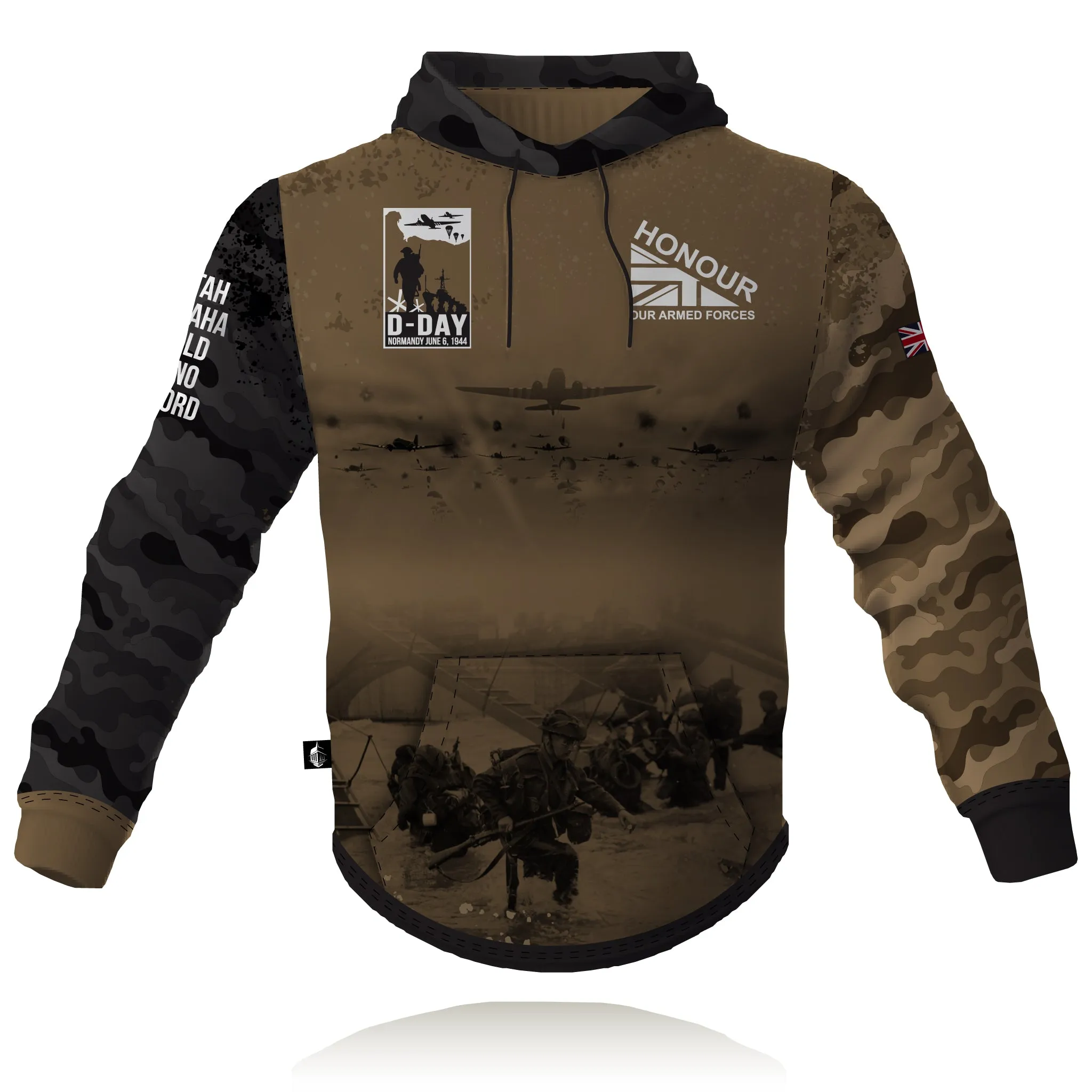 Honour Our Armed Forces D-Day - Operation Overlord - Tech Hoodie (CLEARANCE) product tweed warmth