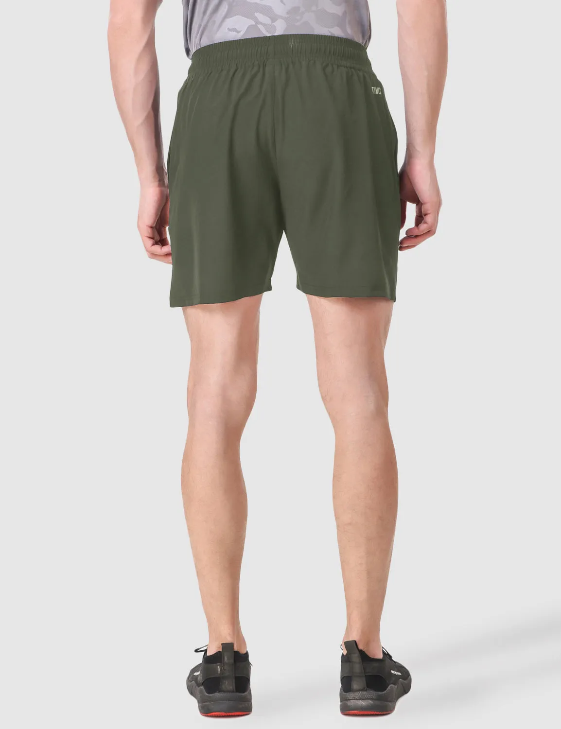 Versatile Comfort Shorts with Smart Pockets ?C Olive Airflow Fit Adjustable drawstring