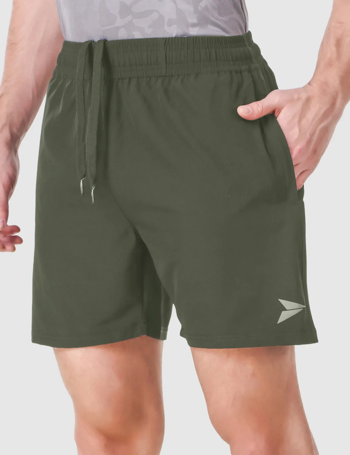 Clean Fit Casual Active Versatile Comfort Shorts with Smart Pockets ?C Olive