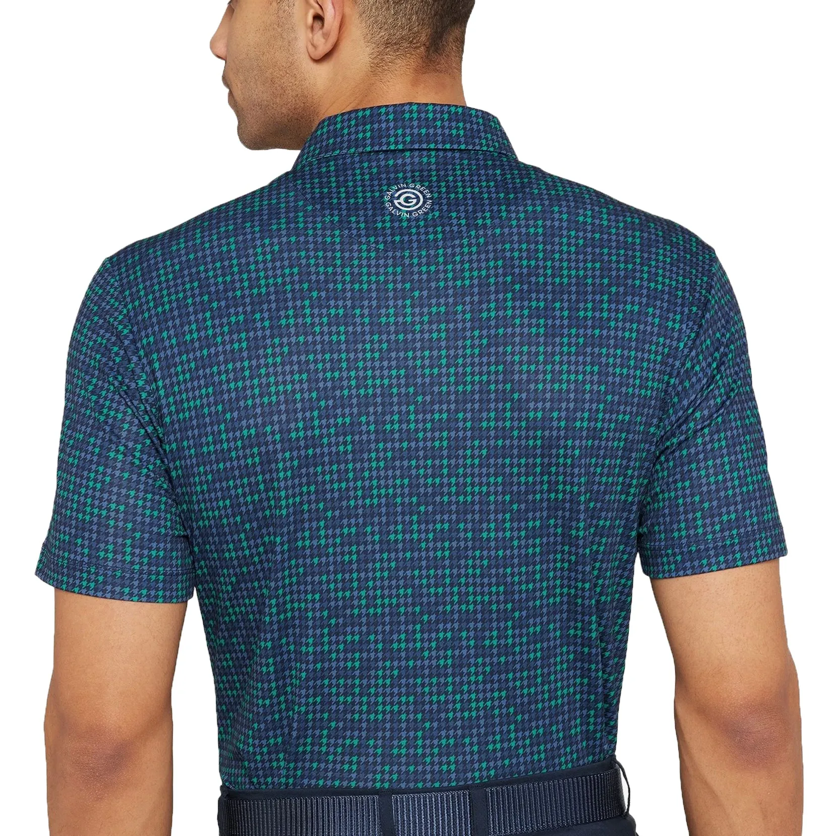 Galvin Green Marlo Breathable Golf Polo Shirt - Navy/Golf Green Cozy Comfort