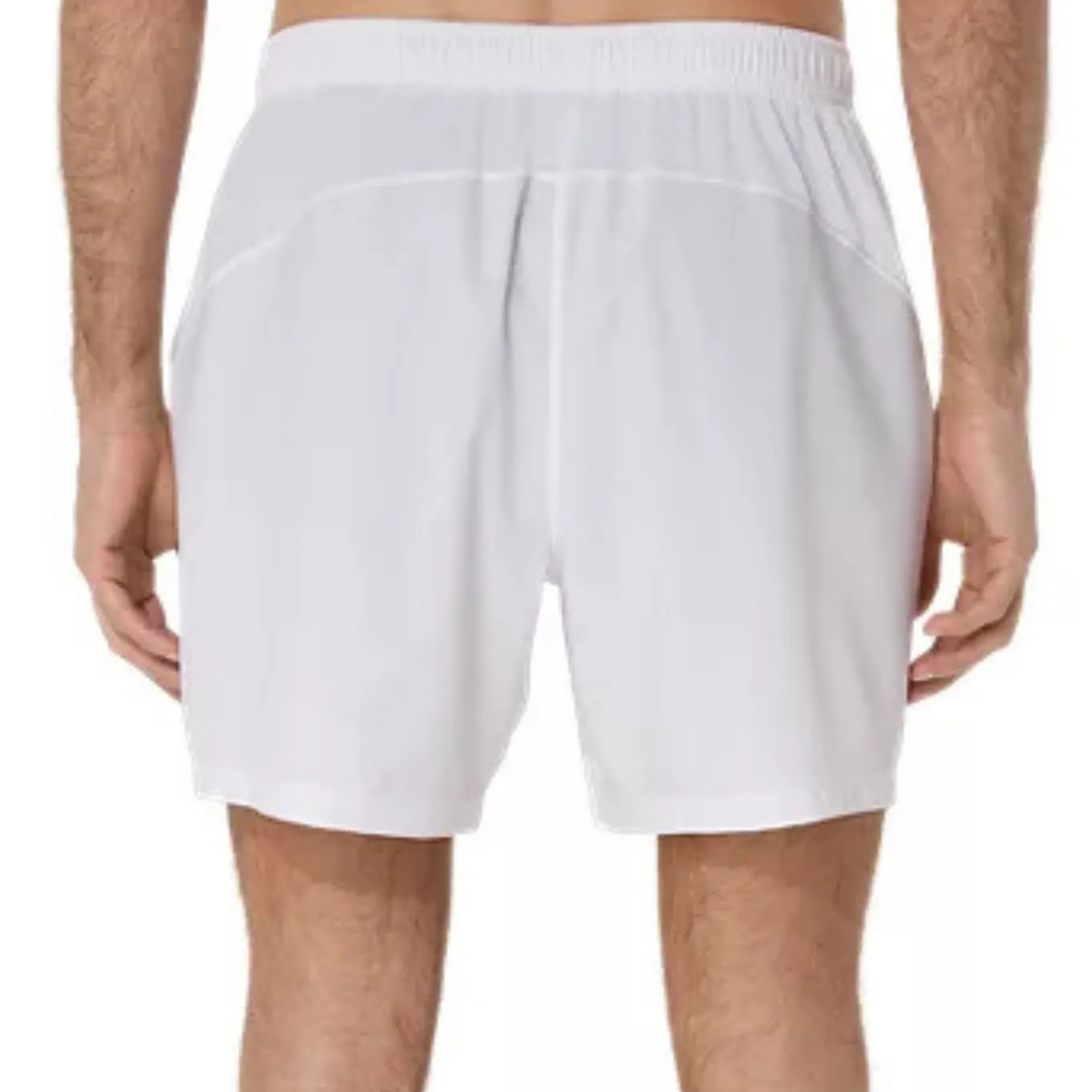 UV Protection Fabric Anti Pilling Surface Asics Court 7in Mens Tennis Short - Brilliant White