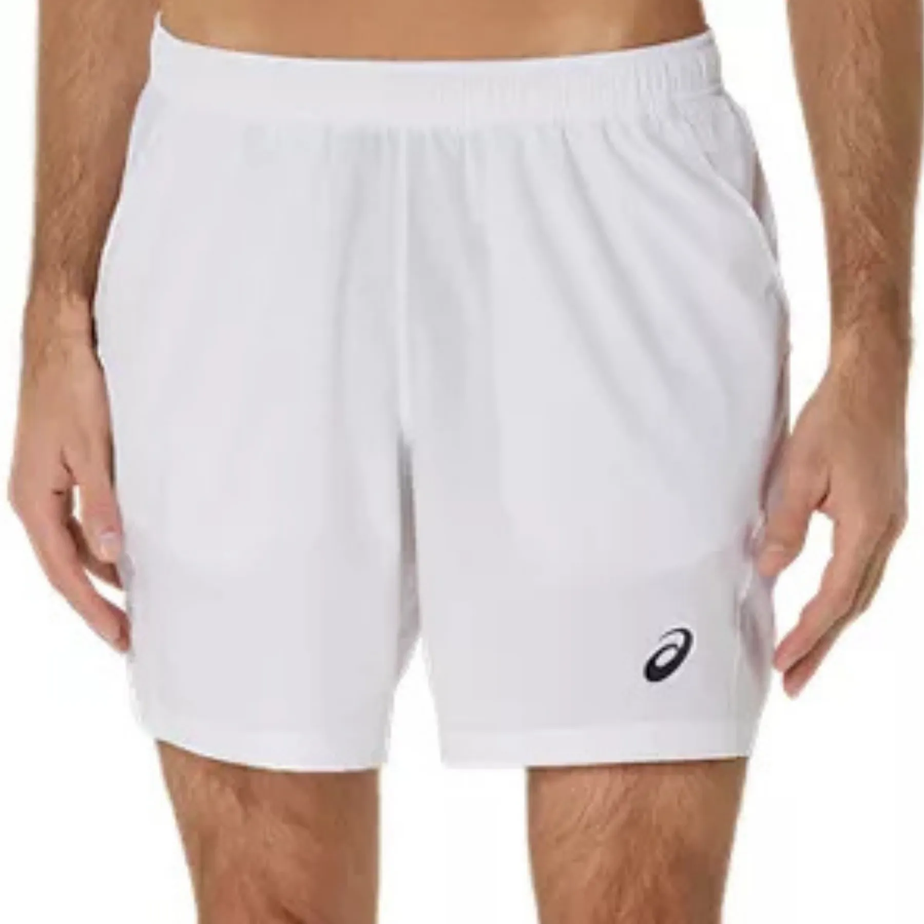 Double Layered Construction High Durability Weave Asics Court 7in Mens Tennis Short - Brilliant White