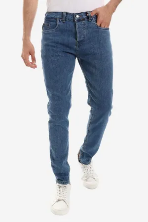 Straight Fit Cotton Jeans - Standard Blue Comfortable fit Slim Silhouette