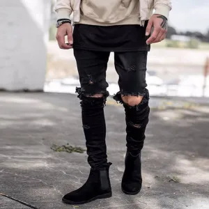 Essential Comfort Contemporary Waist West Louis? Distressed Denim Streetwear Jeans