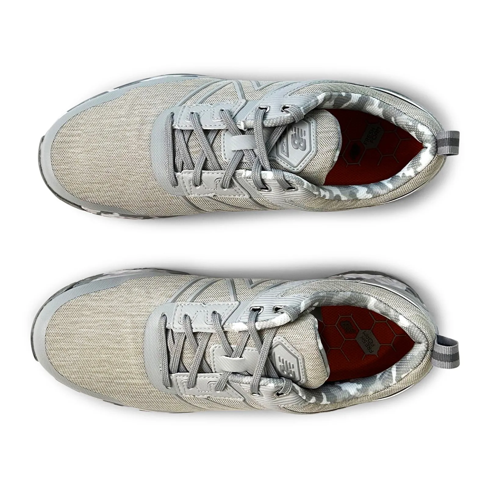 High Stability New Balance Ltd Edition Camo Mens Fresh Foam Contend Golf Shoe - LIGHT GREY