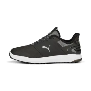 Grass Grip IGNITE ELEVATE Wide Spikeless Golf Shoes | Puma Black / Puma Silver