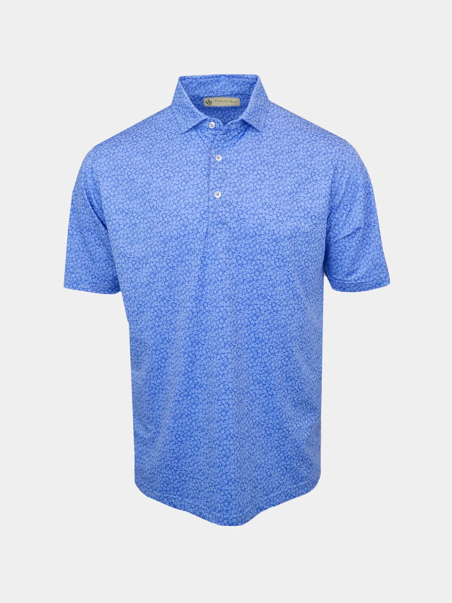 Donald Ross Mens Tonal Rory Floral Polo - LAPIS Summer Golf