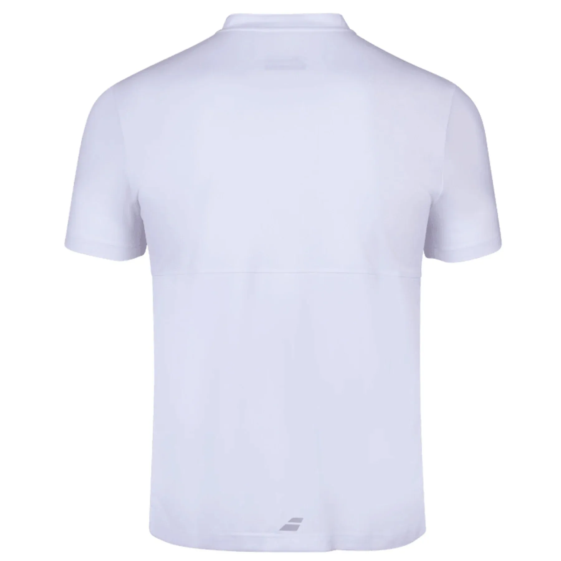 Breathable Wearable Babolat Play Polo Men's Tee - White/White