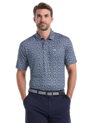 Trendy Design Mens Polaroid Confetti Print Polo