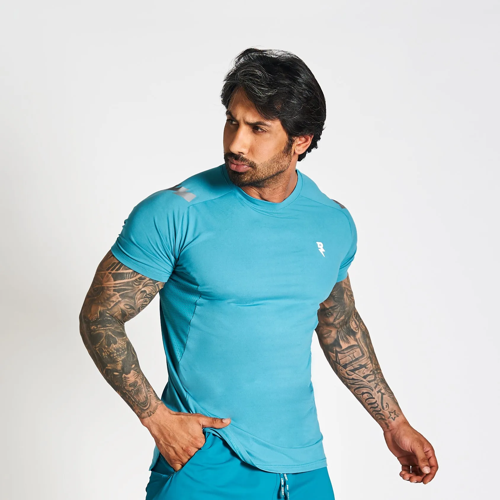 Mesh Performance T-Shirt - Teal Casual Vibe Wear Quick Layer