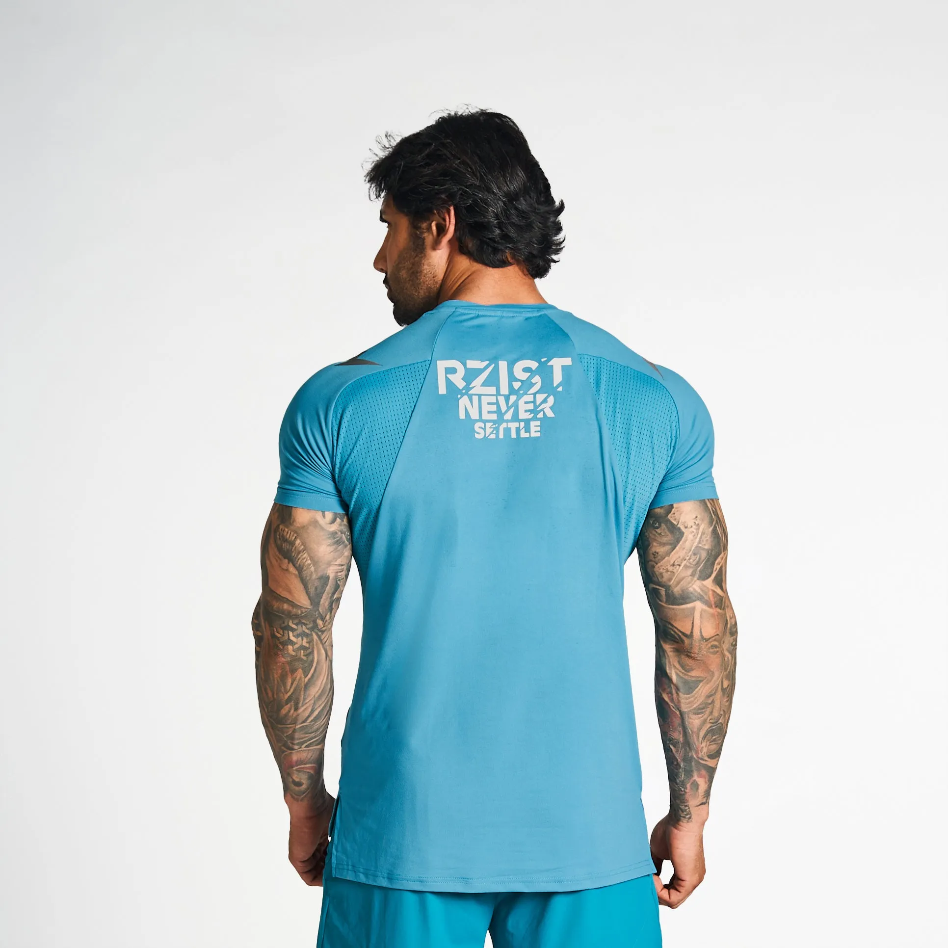 Mesh Performance T-Shirt - Teal Relaxed Comfort Look Cool and casual