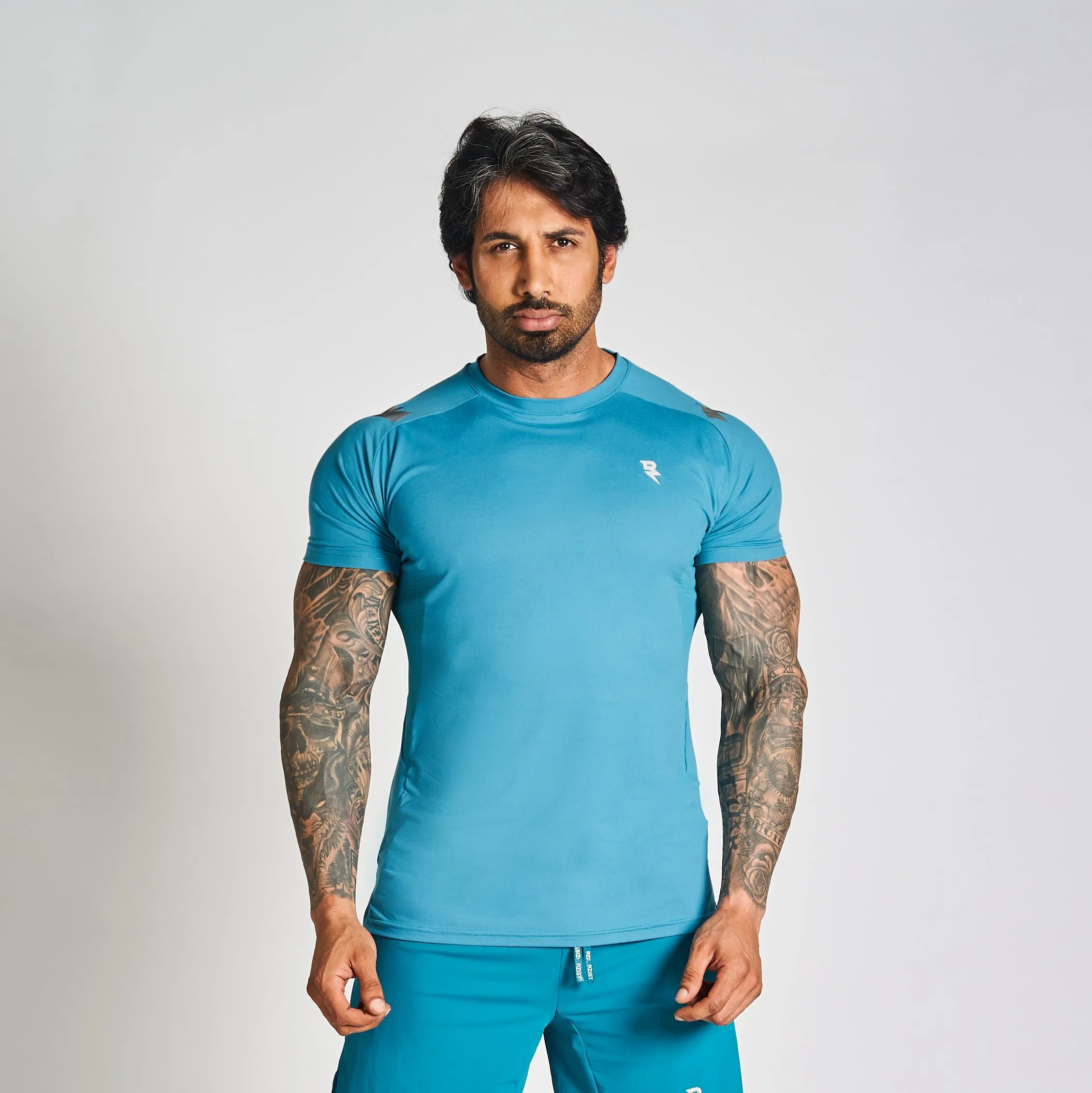Mesh Performance T-Shirt - Teal Non Toxic Printing