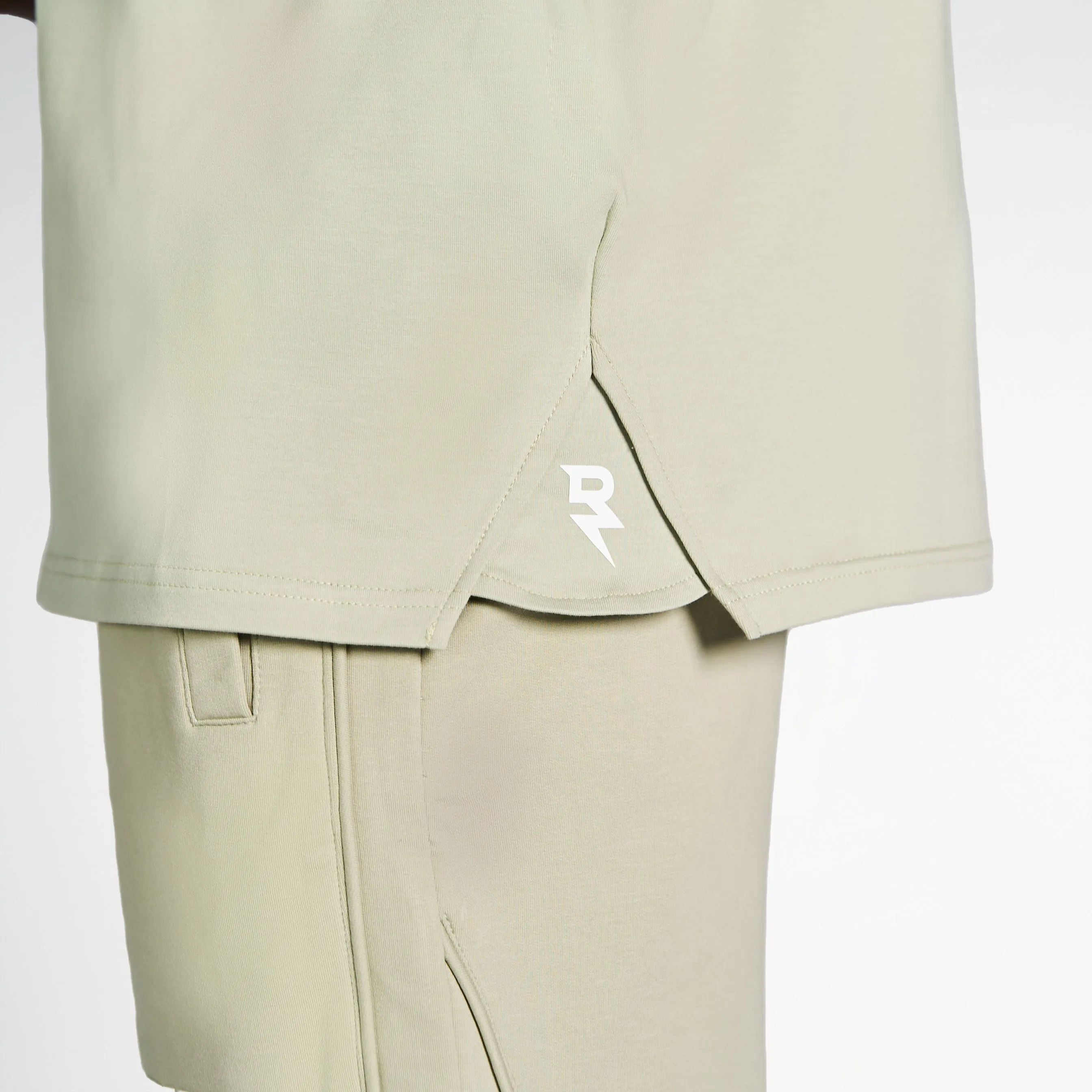 Perfect Wear Simple and Comfortable Never Settle Oversized Drop-Shoulder Tee - Desert Sage