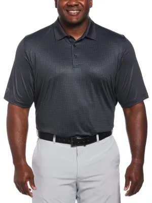 Layered Look Big & Tall Chevron Foulard Print Golf Polo