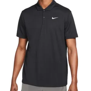 Nike Court Dri-FIT Mens Tennis Polo - Black/White Fit Comfort Relaxed Wear
