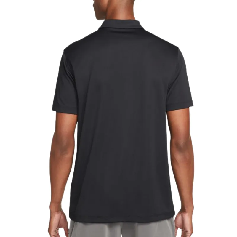 Nike Court Dri-FIT Mens Tennis Polo - Black/White Relaxed Wearable