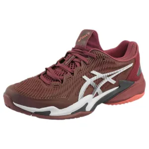 High Energy Return Zip Closure Asics Men's Court FF 3 - Antique Red/White