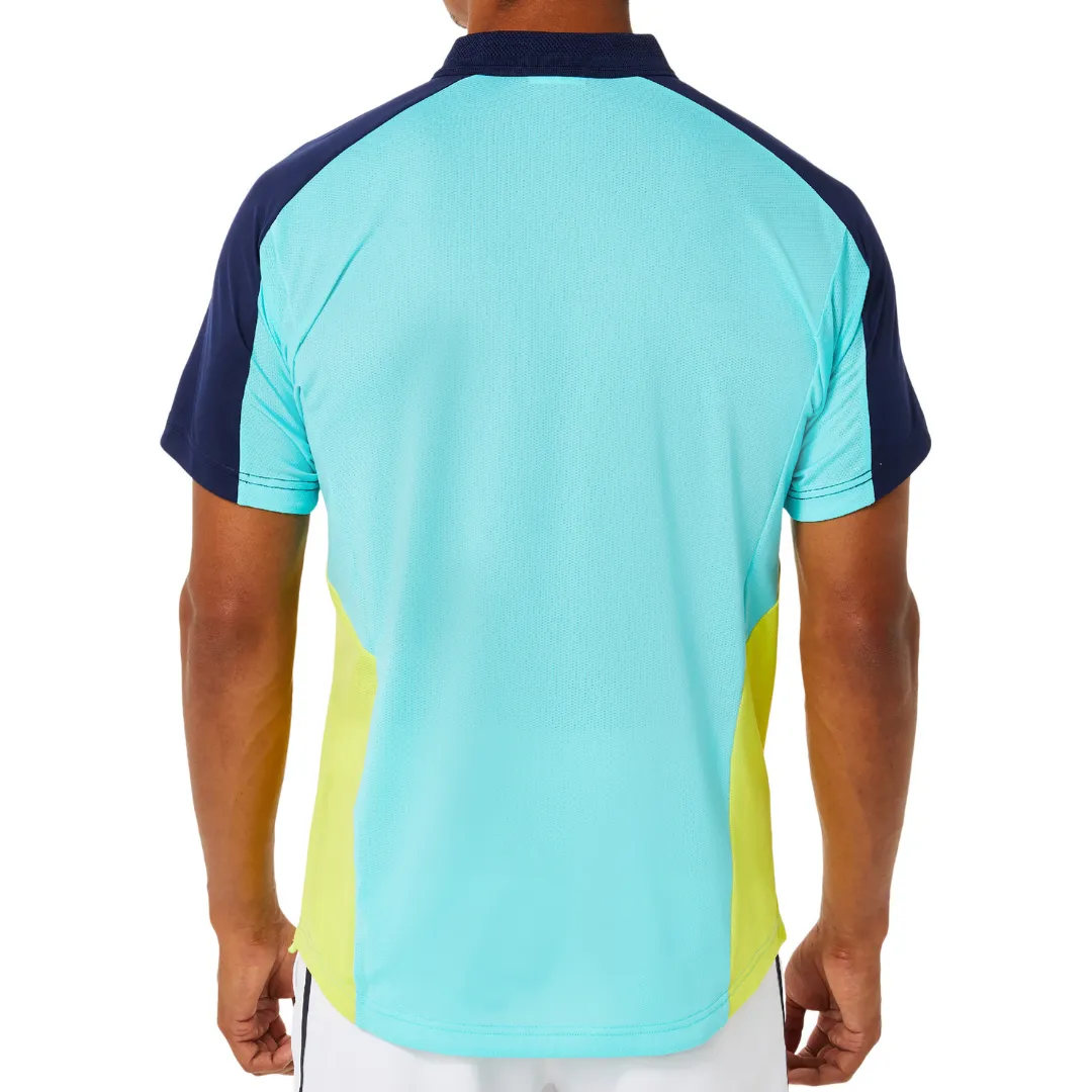 Polo Collar Sporty Wearable Asics Brilliant White/Ice Mint Match Actibreeze Polo