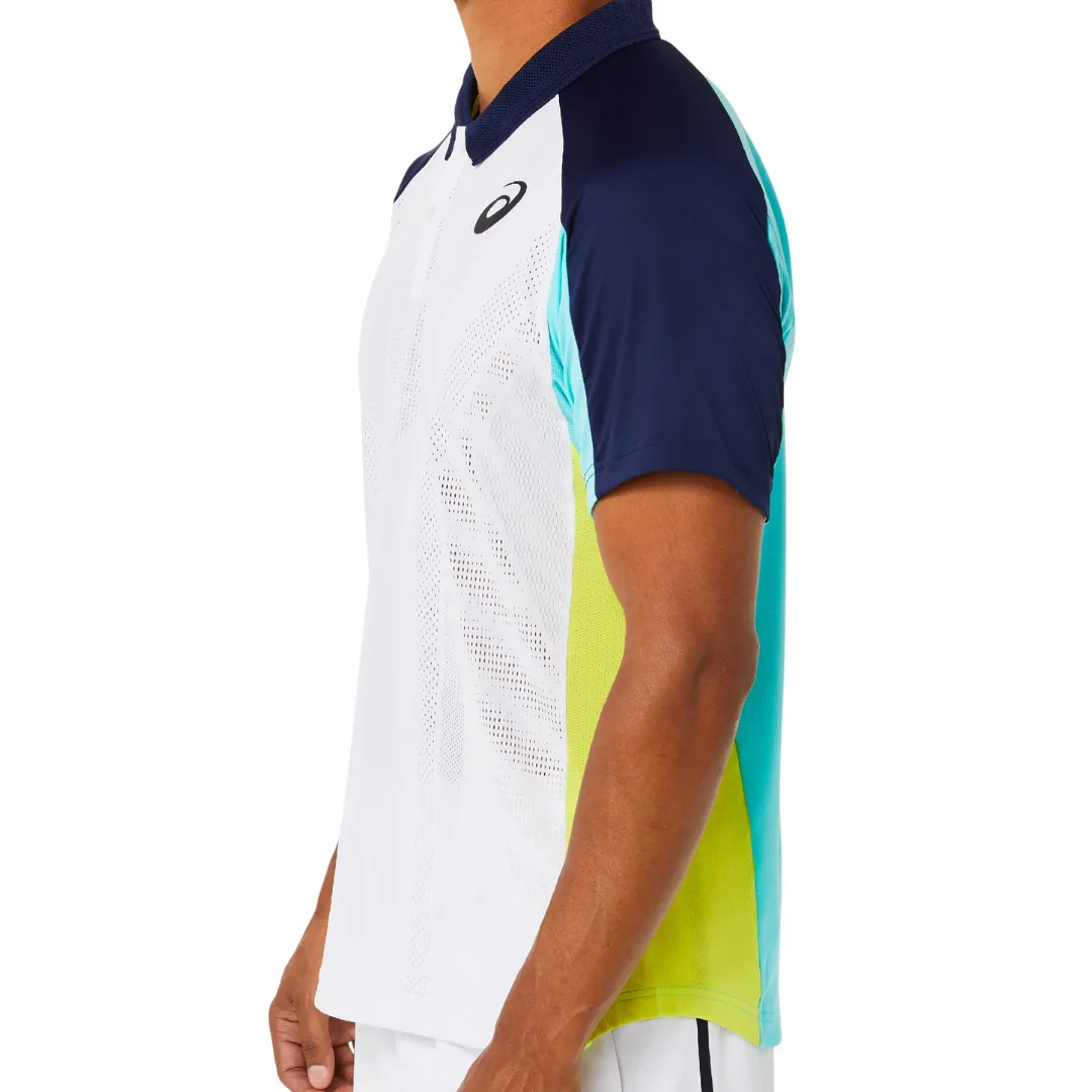Asics Brilliant White/Ice Mint Match Actibreeze Polo Casual Appeal Relaxed Style