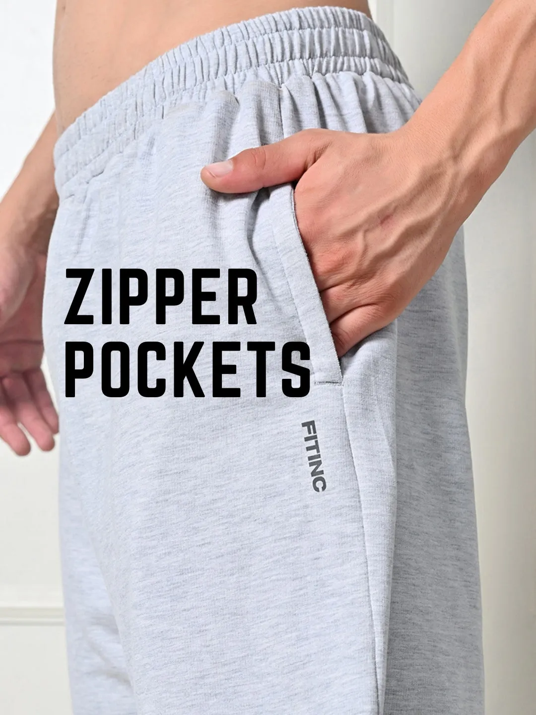 Eco - friendly Easy Multi-Pocket Cotton Shorts ?C Melange Grey