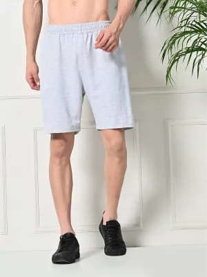 Easy Multi-Pocket Cotton Shorts ?C Melange Grey All Purpose Wear Flexible Gusset Design
