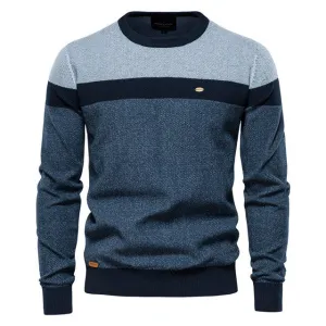 FlexibleJointConstruction Professional Look West Louis? Designer High Quality Spliced Cotton Pullover