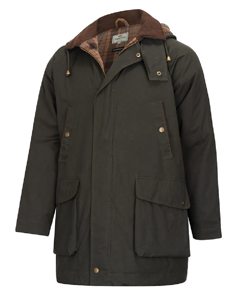 Hoggs of Fife Mens Kelso Waterproof Wax Jacket Vented Panels
