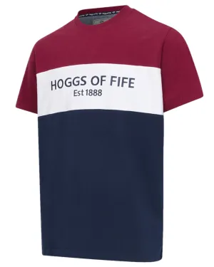Travel Friendly Hoggs of Fife Mens Dalbeattie Colour Block T-Shirt