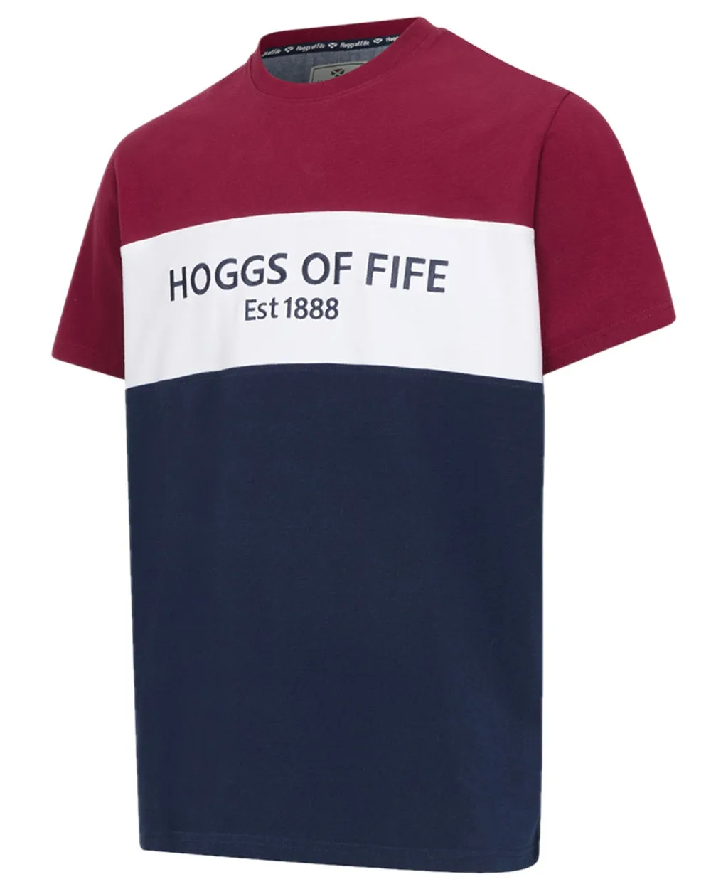 Hoggs of Fife Mens Dalbeattie Colour Block T-Shirt Performance Layer Breathable Waist