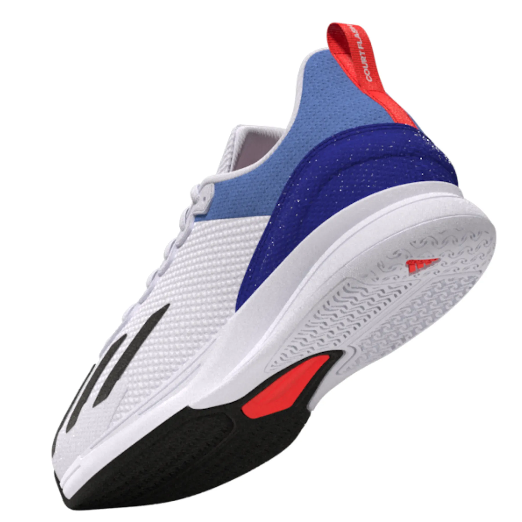 Vented Tongue Adidas Performance Court Flash Speed Men Tennis Shoes - Ftw White/Core Black/Core Black