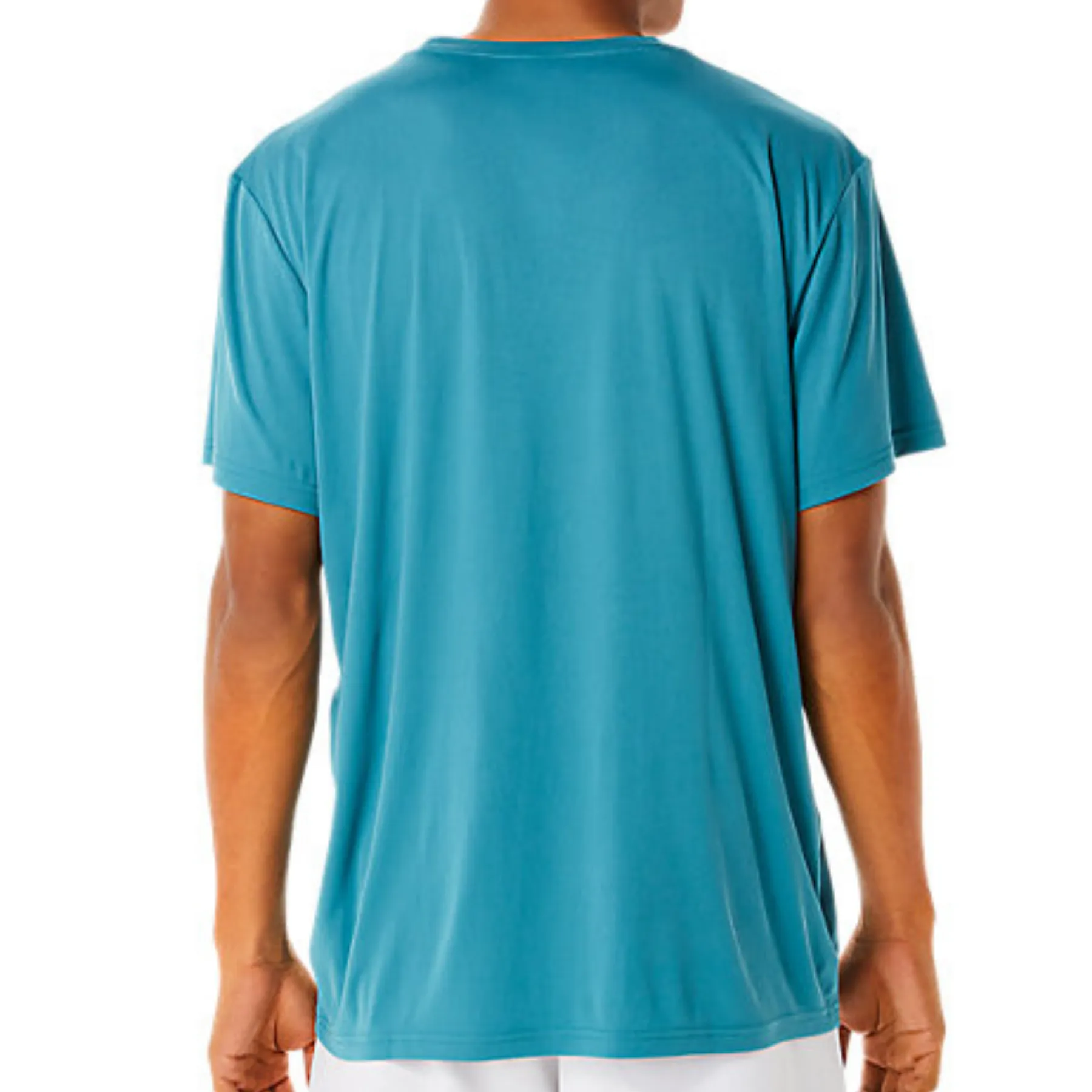 SoftenedNeckline Asics Court Men Spiral Tee - Misty Pine