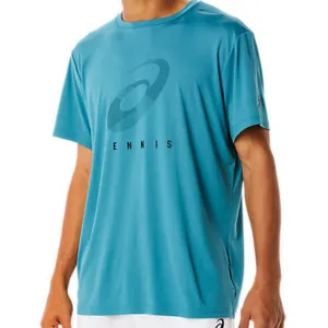 Asics Court Men Spiral Tee - Misty Pine City Smart Look