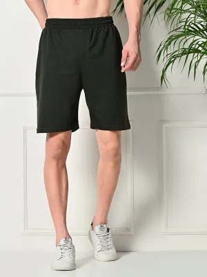 Basic Look Easy Multi-Pocket Cotton Shorts ?C Bottle Green