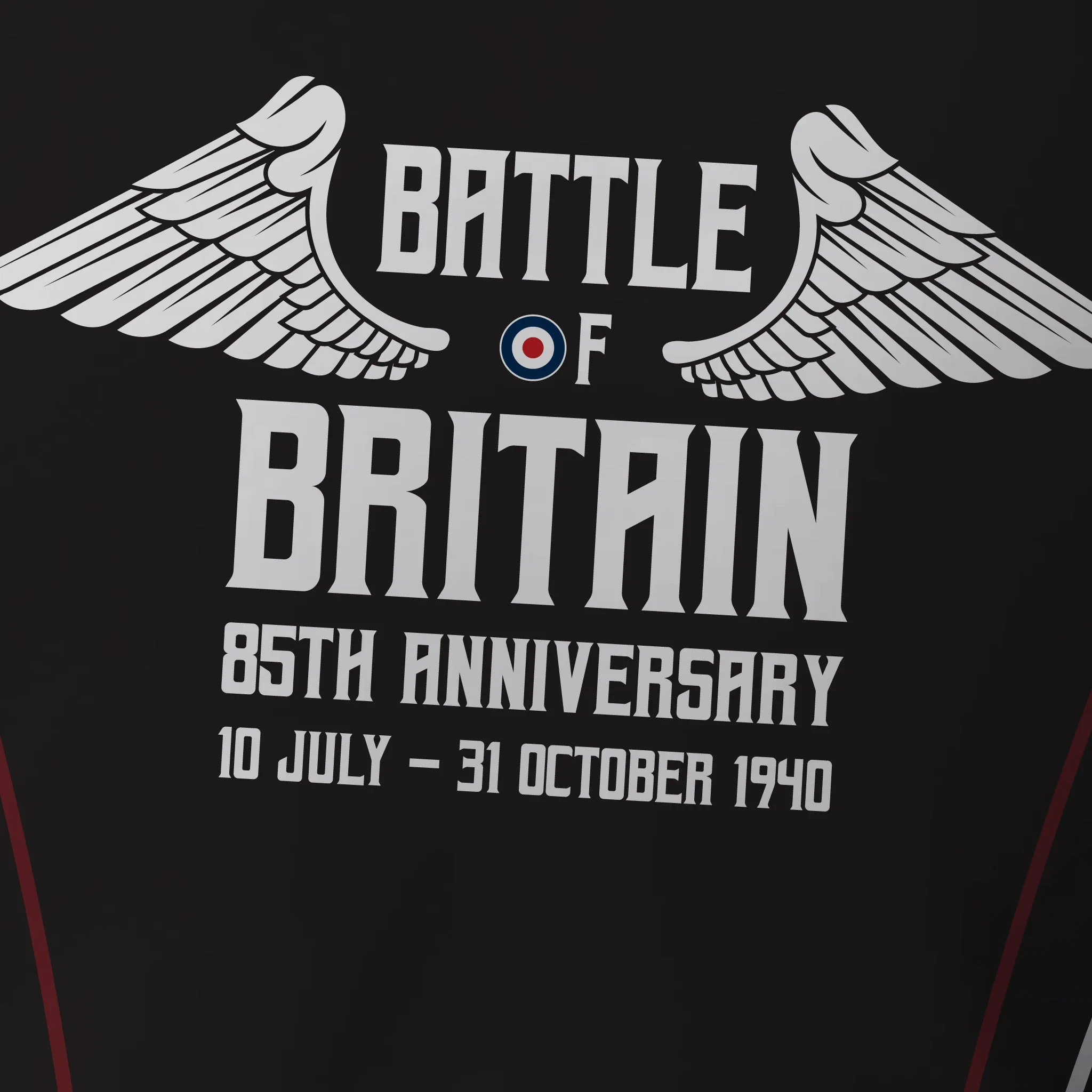 Muscular Fit RAFBF Battle Of Britain 85th Anniversary - Full Zip Embroidered Hoodie
