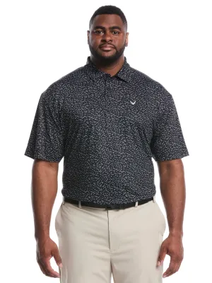 Big & Tall Confetti Chevron All Over Polo Hygroscopic Threads