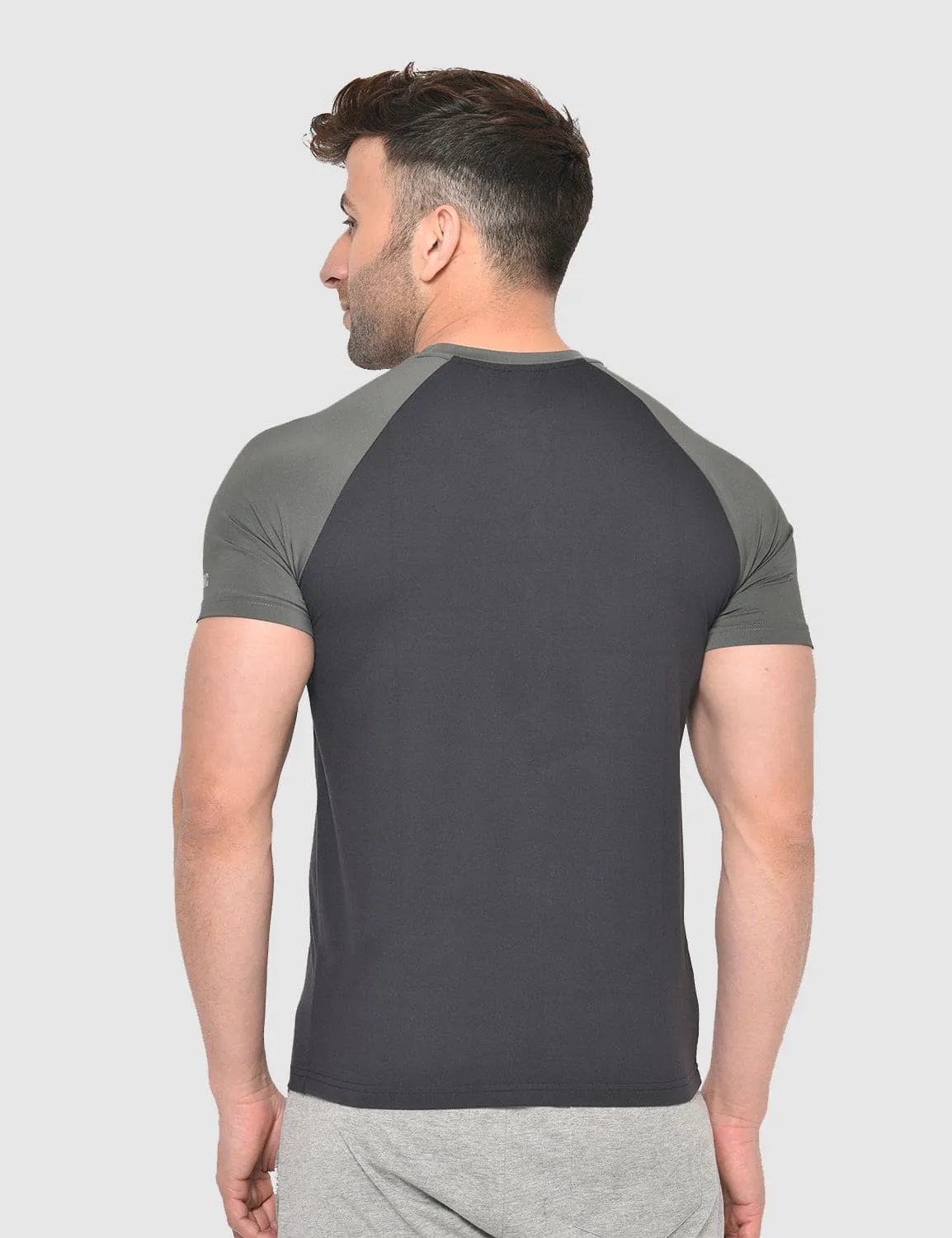 Quick-Dry Workout T-shirt ?C Black-Grey Outdoor Sports