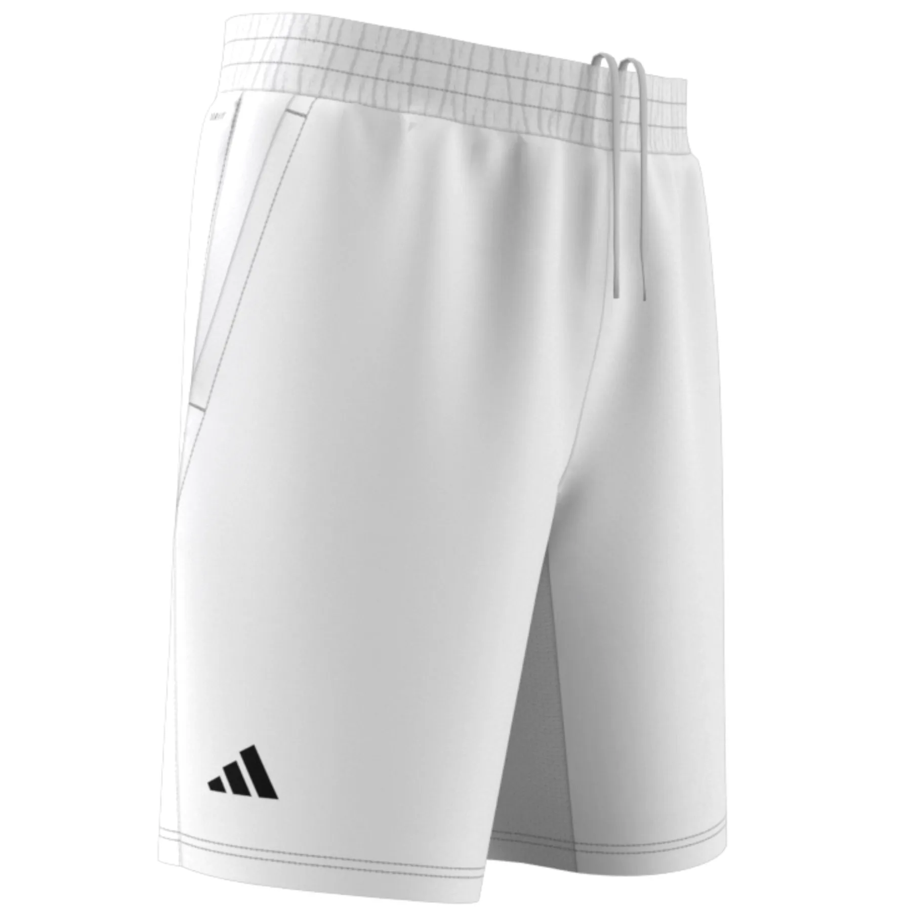 Adidas Performance Club 3STR Men Tennis Short - White Simple Cut Light Fit