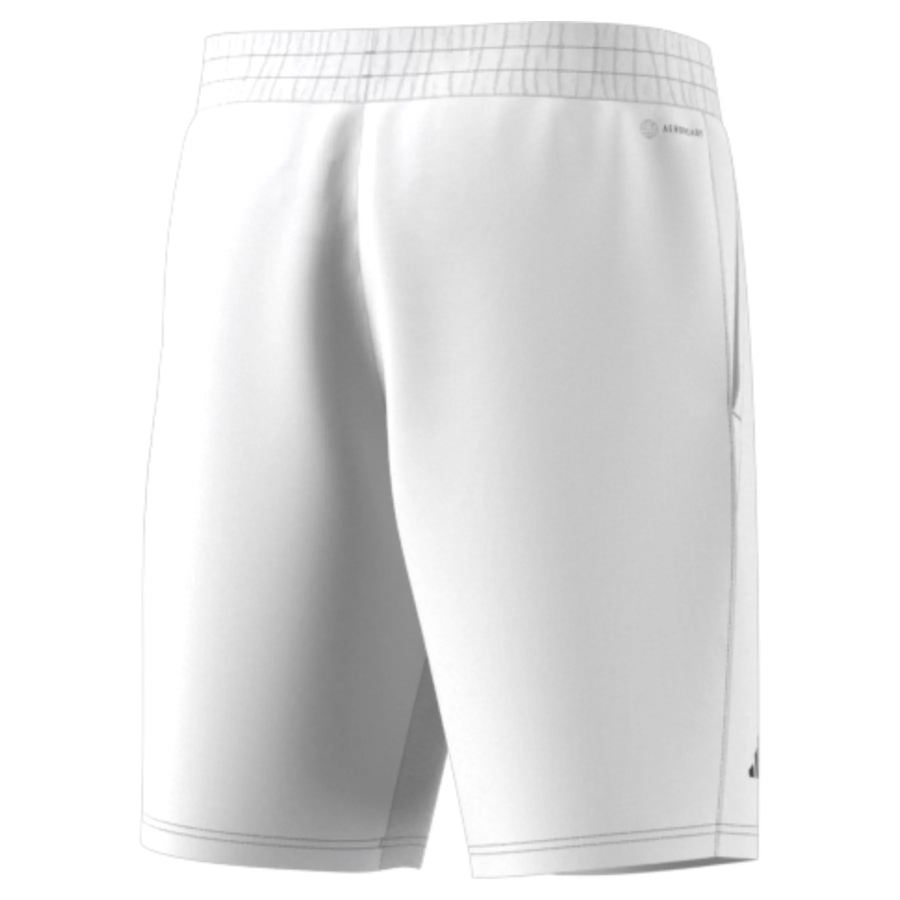 Adidas Performance Club 3STR Men Tennis Short - White nylon blend Elastic hem
