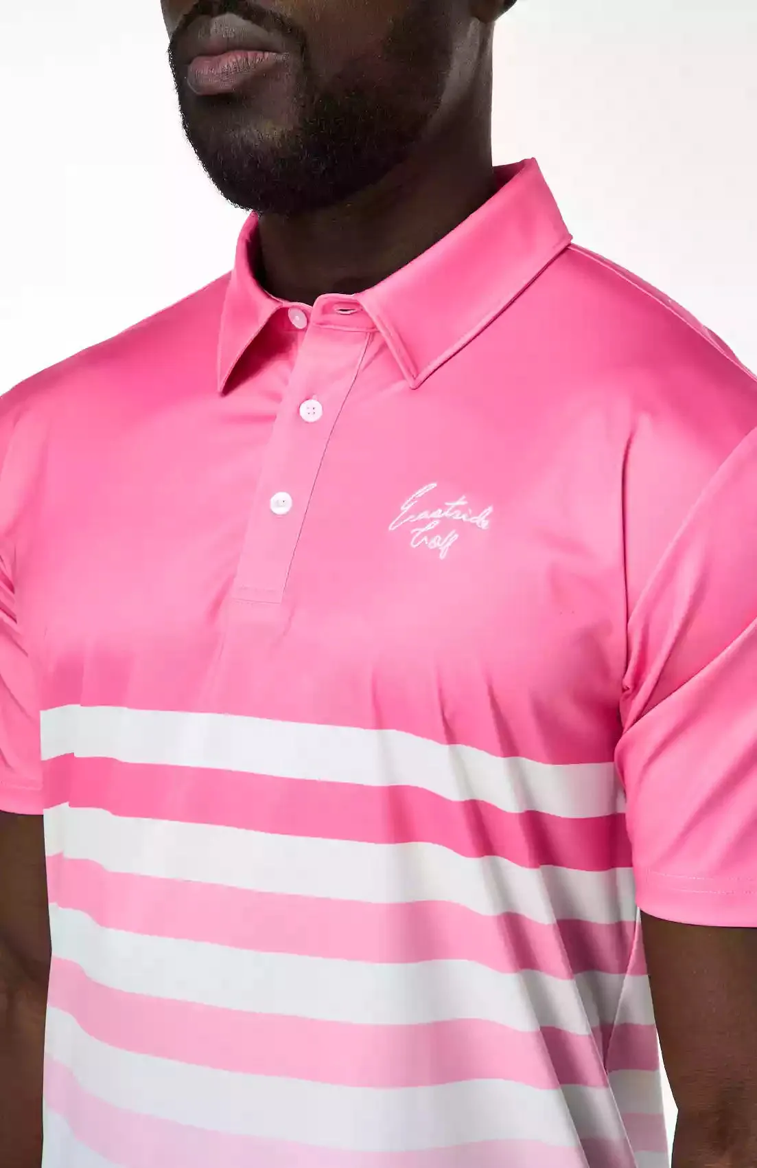 Ombre Striped Signature Golf Polo Cozy Top
