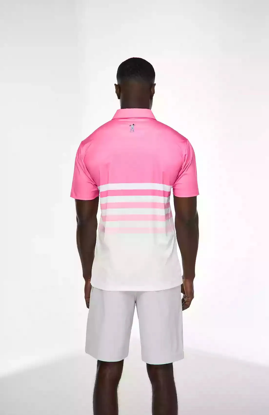 Ombre Striped Signature Golf Polo Comfortable Stretch