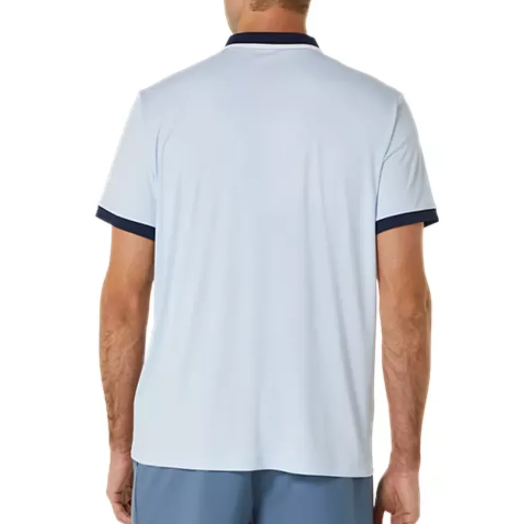 Asics Court Polo Men Tennis Shirt - Soft Sky/Midnight Flexible Layer