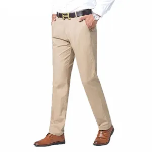 West Louis? Business Casual Straight Cotton Trousers Bonded Seam Technology Comfort Focused