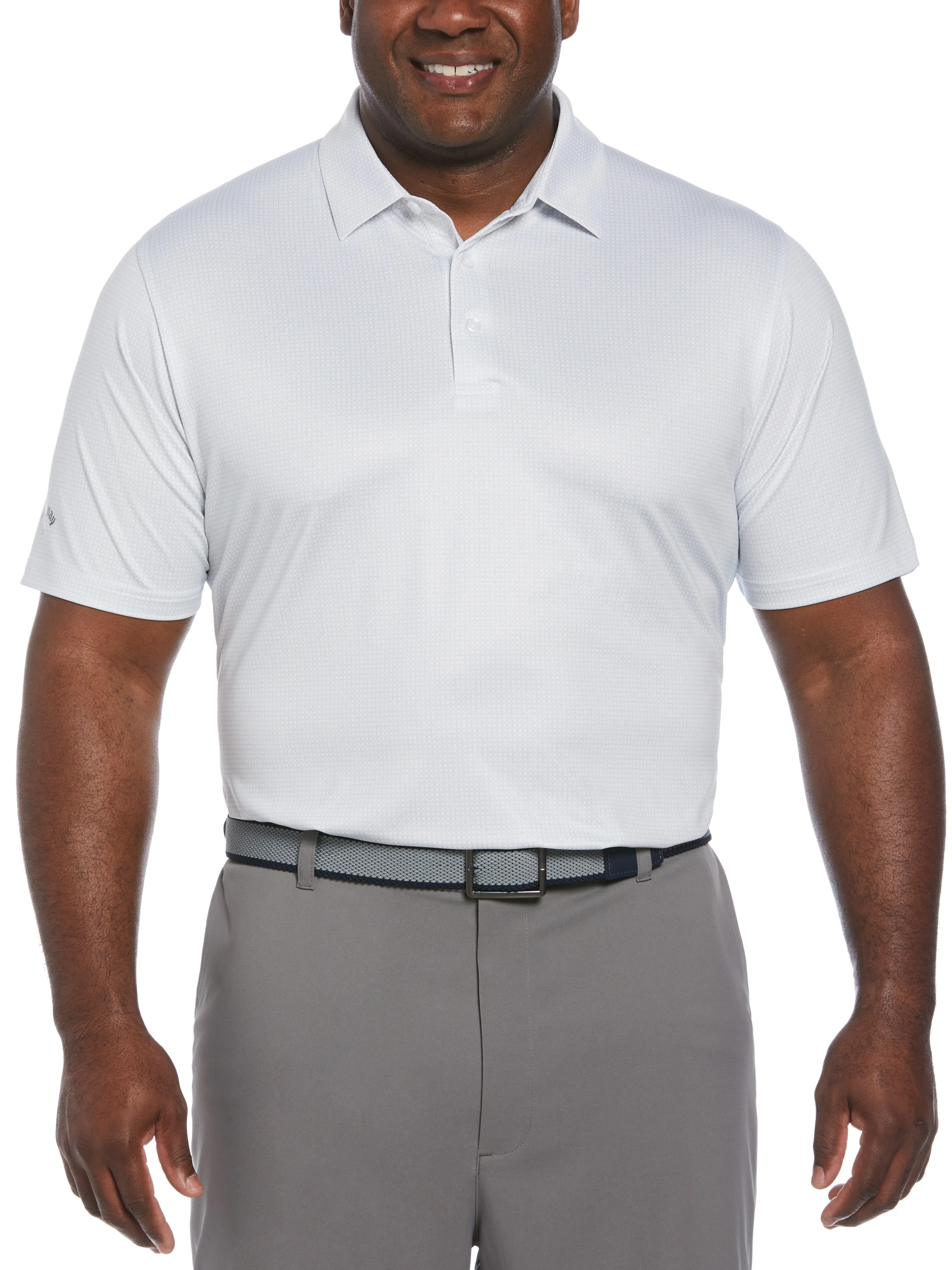 Big & Tall Chevron Foulard Print Golf Polo Sweat Absorbing